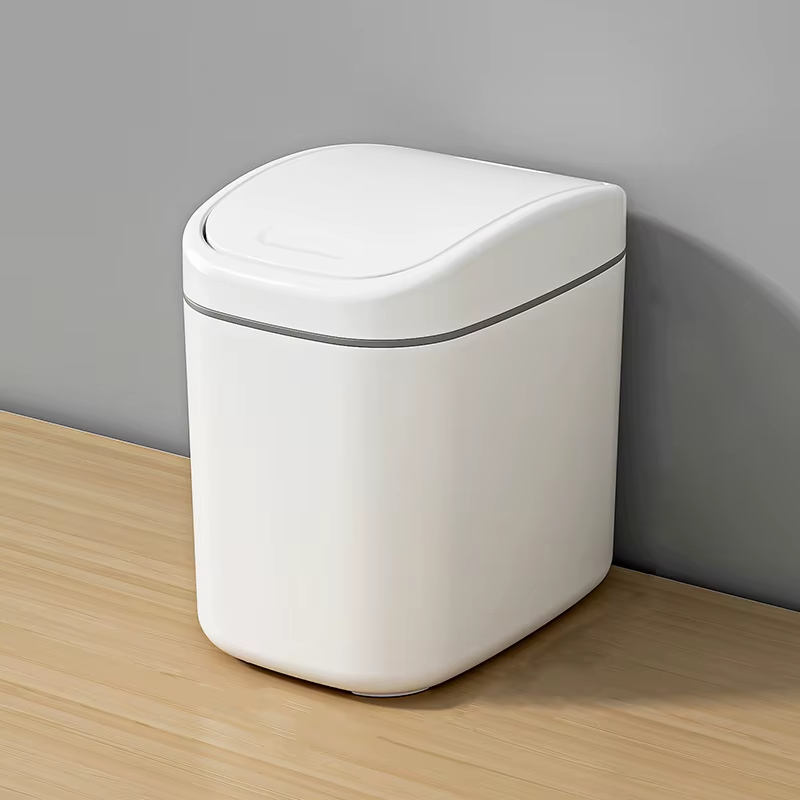 Desktop Trash Can Small Mini Garbage Can Plastic Dustbin with Shake Cover for Home Office Waste Bins Household Cleaning