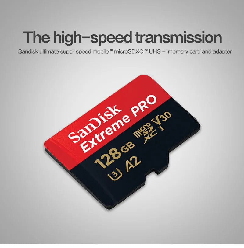 Original Extreme Pro SanDisk 256G 128G 64GB 32GBmicroSDHC SDXC UHS-I Memory micro SD TF Card 200MB/s Class10 U3 With SD Adapter