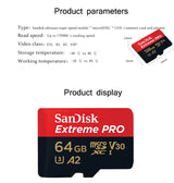 Original Extreme Pro SanDisk 256G 128G 64GB 32GBmicroSDHC SDXC UHS-I Memory micro SD TF Card 200MB/s Class10 U3 With SD Adapter