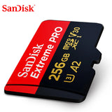 Original Extreme Pro SanDisk 256G 128G 64GB 32GBmicroSDHC SDXC UHS-I Memory micro SD TF Card 200MB/s Class10 U3 With SD Adapter
